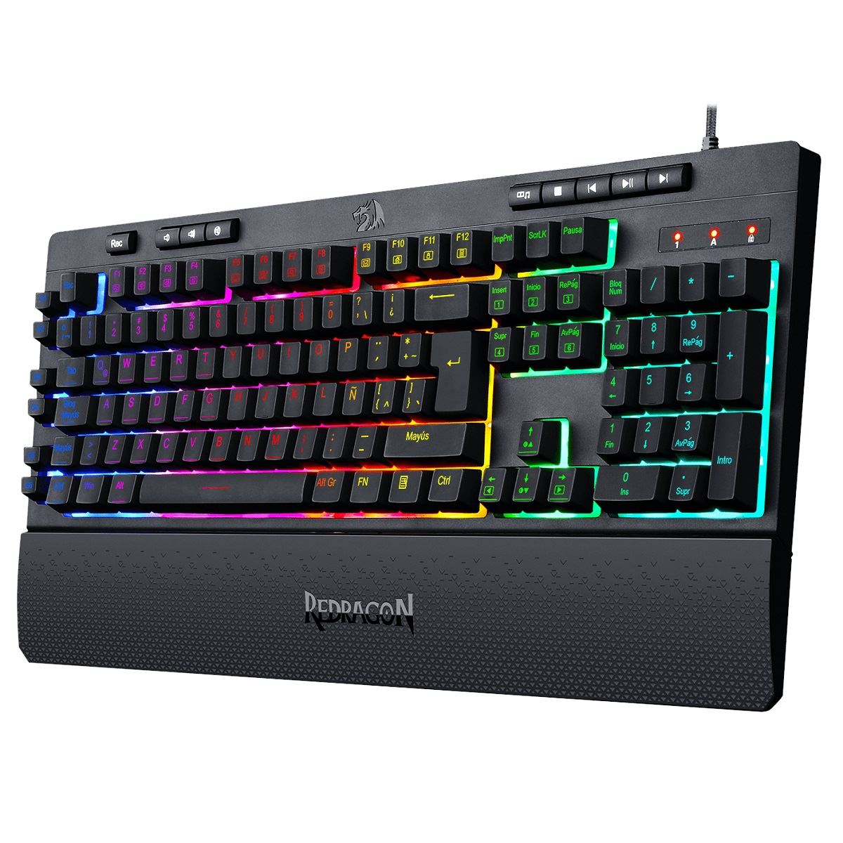 Redragon - Teclado Shiva K512 RGB Semi-Mecánico Español - Black